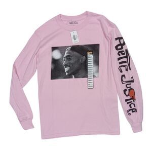 NWT Poetic Justice Tupac Pink Long Sleeve Tee Sz S Spencer's T-shirt